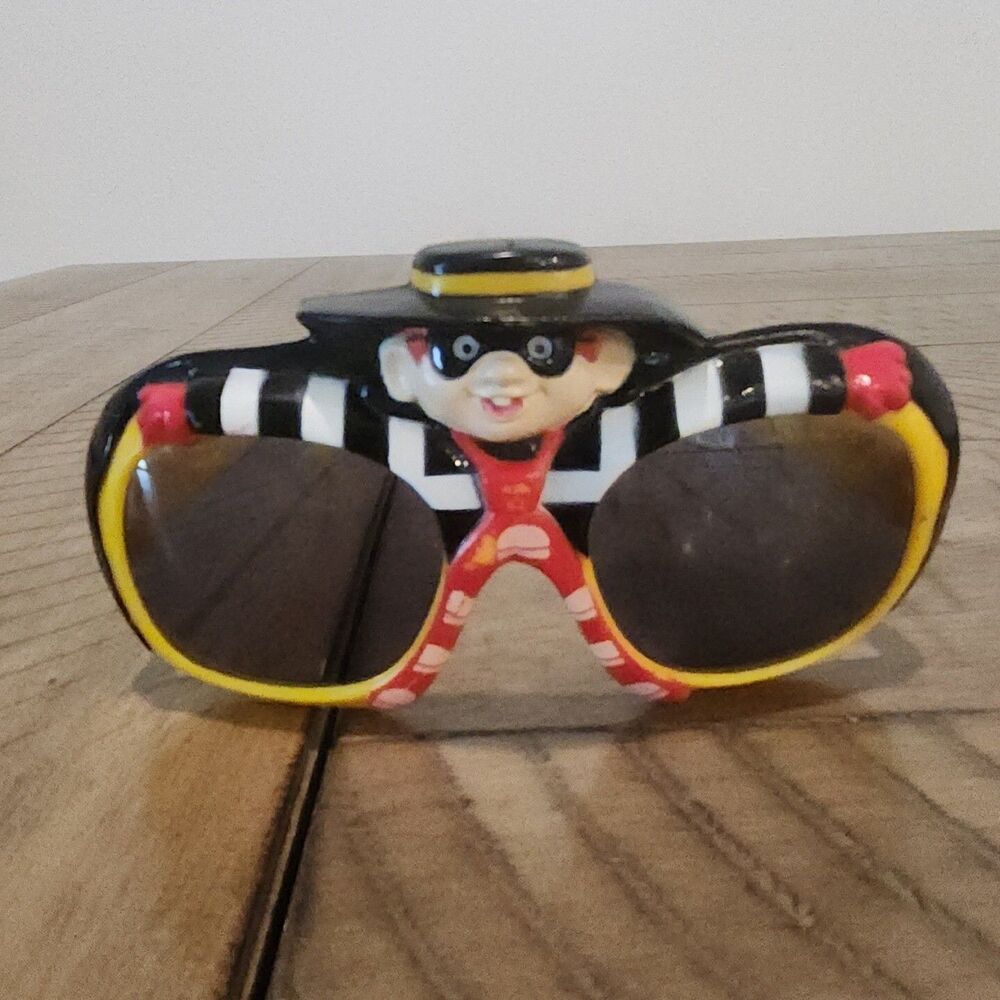 1988 McDonalds Hamburgler Sunglasses Happy Meal Vintage Fast Food Diner Child sz